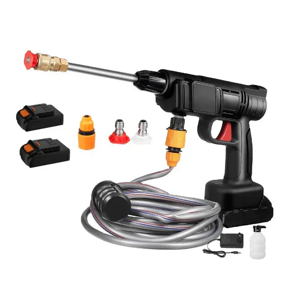 Kit Aparat de spalat electric cu presiune cu rezervor pentru detergent, 2 acumulatori 48 V