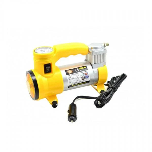 Pachet promotional Compresor auto profesional, 12V, 35 l pe minut + Casca bluetooth handsfree + Suport numar telefon parcare CADOU