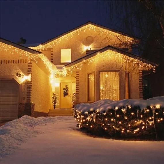 1+1 CADOU Instalatie LED tip franjuri 12m, de exterior, interconectabile
